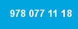978 077 11 18 978 077 11 18